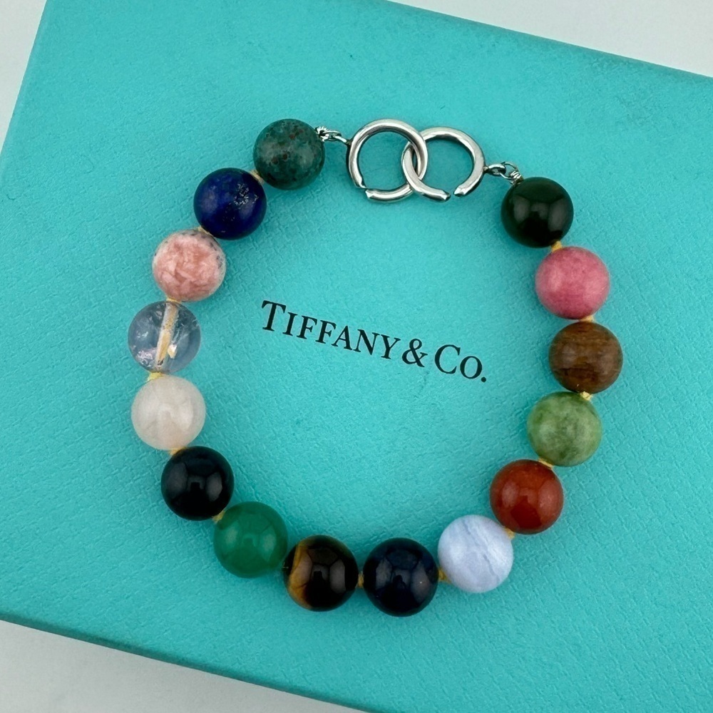 RARE Tiffany & Co. Multi Gemstone Bead Bracelet Paloma Picasso - Picture 5 of 7